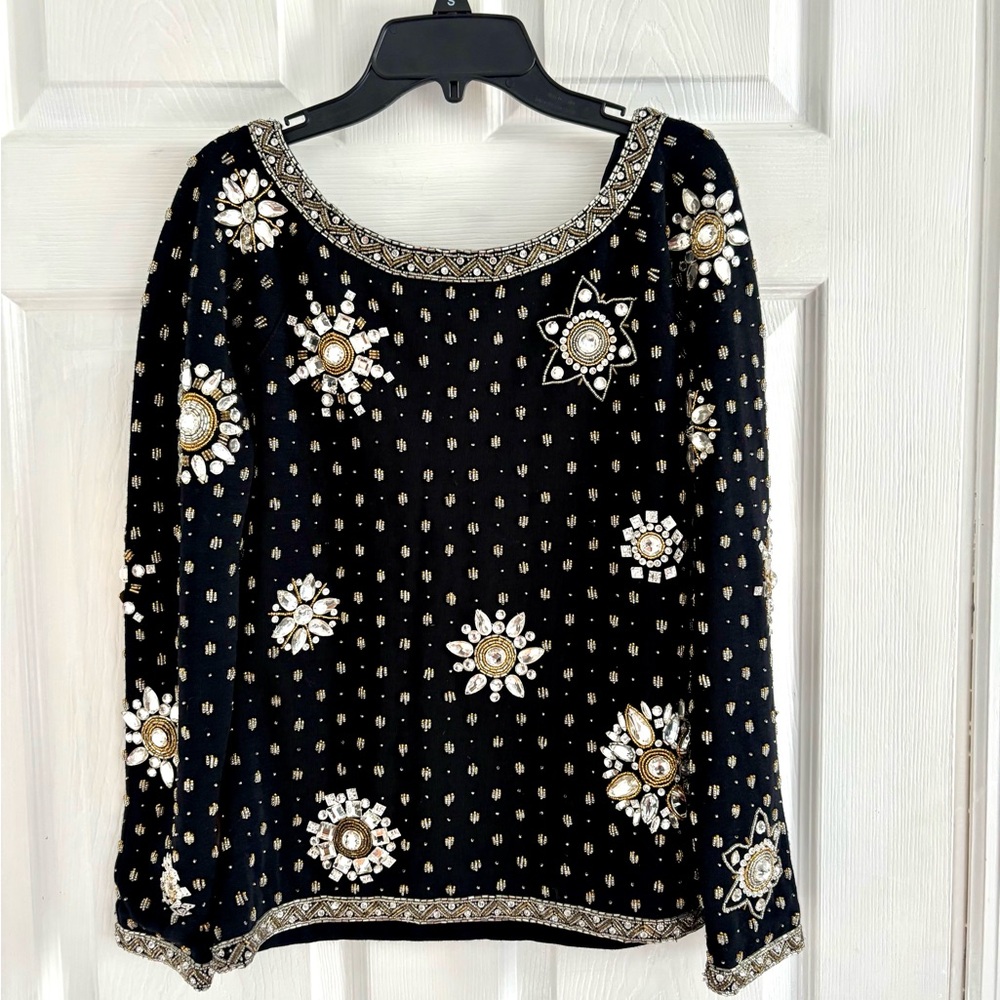 Adrienne Vittadini beaded blouse - Picture 7 of 10